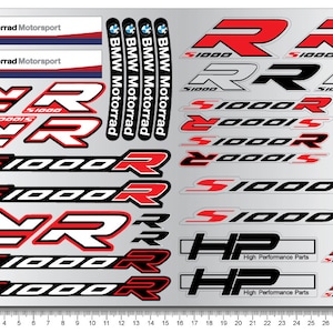 2 onderdelen motorrijwiel kuip helm stickers racebaanfiets grafische stickers voor BMW S1000R s1000 R Motorrad Motorsport gelamineerd