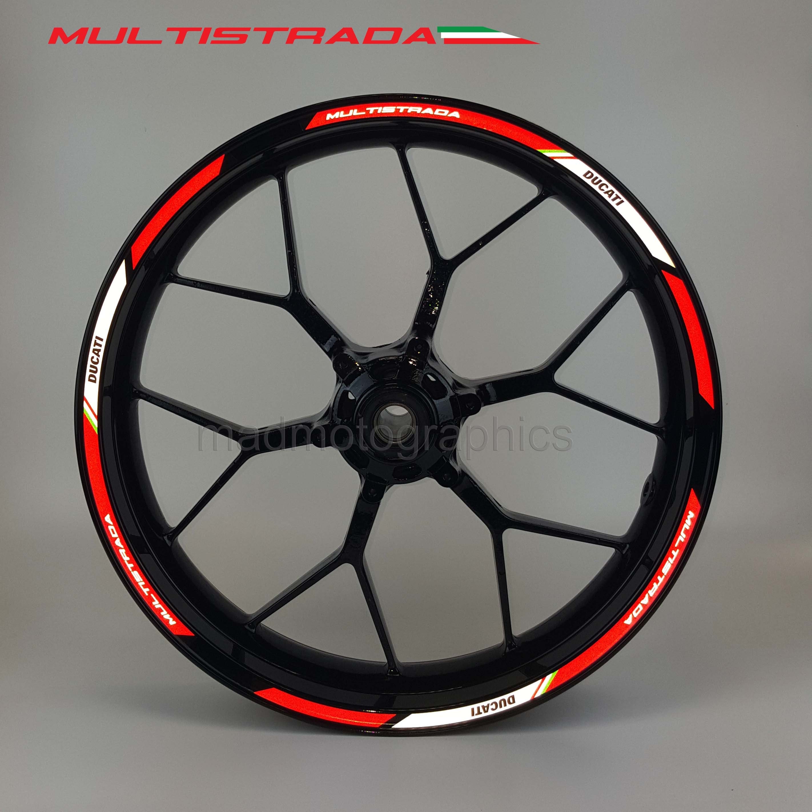 Reflective Motorcycle Wheel Stickers Decals Rim Tape Stripes