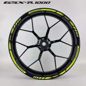 Autocollants Réfléchissants Pour Jantes Suzuki GSXS1000 - Kit Complet Décoratif Et Sécuritaire - Couleur Au Choix