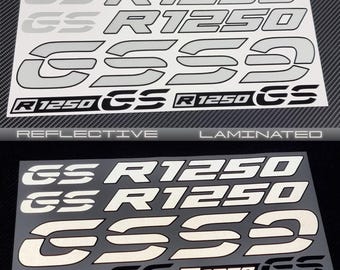 Reflective Motorcycle stickers graphics fairing decals for BMW R1250GS Adventure Motorrad White Laminated