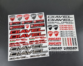 2 Parts motorcycle fairing helmet stickers graphics decals for DUCATI DIAVEL 1200 1260 Laminated