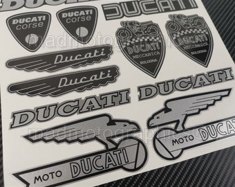 Retro Old Classic logo motorcycle motorbike fairing helmet stickers bike graphics decals for Ducati Scrambler Sport Metallic Laminated