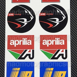 Autocollants de casque de carénage de moto pour Aprilia Racing IP RSV4 Tuono V4 rs125 rs250 SXV Caponord Laminé