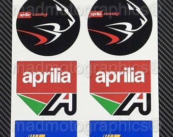 Autocollants de casque de carénage de moto pour Aprilia Racing IP RSV4 Tuono V4 rs125 rs250 SXV Caponord Laminé