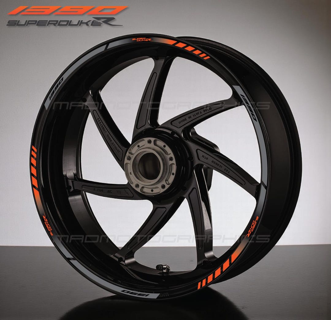 Motorcycle Wheel Stickers Graphics Decals Rim Stripes Motorbike for KTM ...