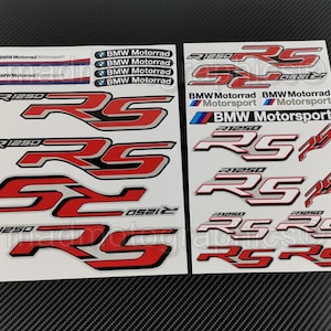 2 onderdelen motorrijwiel kuip helm stickers racebaanfiets grafische stickers voor BMW R1250RS r1250 RS Motorrad rood gelamineerd