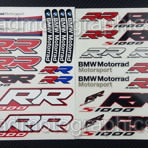 2 onderdelen motorrijwiel kuip helm stickers racebaanfiets grafische stickers voor BMW S1000RR HP4 Motorrad Motorsport gelamineerd