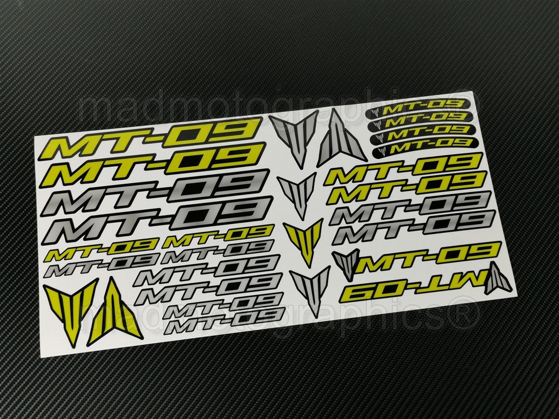 Mt07 Sticker Reflective Motorcycle Stickers Set Graphics Fairing Helmet Decals for ...