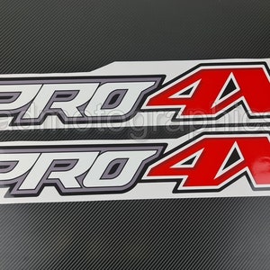 2x PRO4X for Nissan Navara stickers pickup truck body tail decals Pro 4X 65cm long Laminated