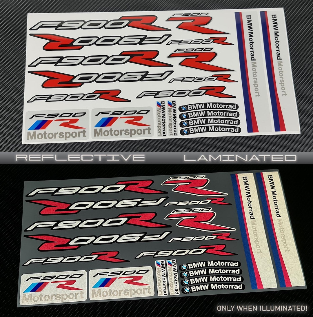 Double R Sticker Reflective Motorcycle Stickers Graphics Fairing Decals for BMW F900R ...
