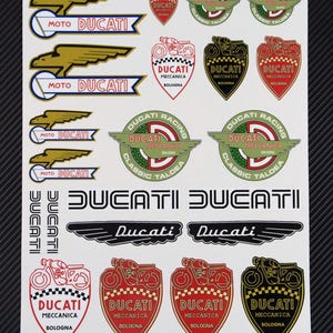 Retro Old Classic logo motorcycle motorbike fairing helmet stickers bike graphics decals for Ducati Monster Sport Laminated
