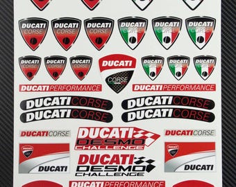 Motorrad Verkleidungshelm Fahrradgrafik Aufkleber für Ducati Corse Panigale Multistrada Diavel Monster Supersport Laminiert