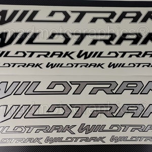 Zestaw naklejek Wildtrak do samochodu dostawczego Ford Ranger 2012-2020 naklejki na panele drzwi 10 lat Odlew metaliczny srebrny czarny winyl