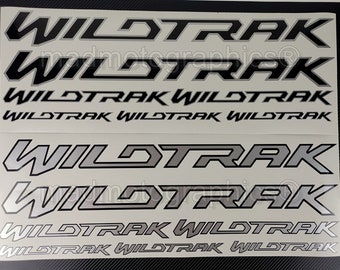 Wildtrak sticker set for Ford Ranger pick-up truck 2012-2020 decals door panel stickers Cast metallic silver black vinyl
