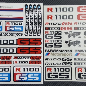 2 onderdelen motorrijwiel kuip helm stickers racebaanfiets graphics decals voor BMW R1100GS r1100 GS Motorrad Gelamineerd