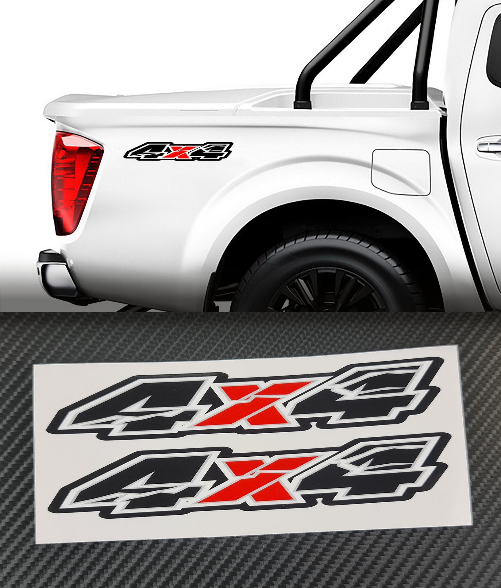 2x 4x4 Stickers Graphics for Pickup Truck Car Atv Utv Body Tail Decals ...