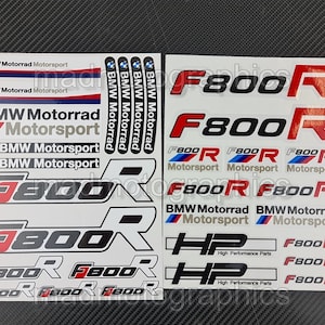 2 onderdelen motorrijwiel kuip helm stickers racebaanfiets grafische stickers voor BMW F800R f800 R Motorrad Motorsport gelamineerd