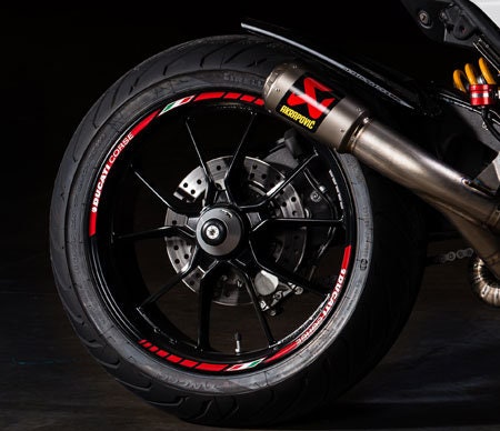Anpassbare Felgenaufkleber - Ducati Monster