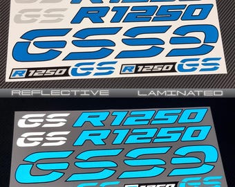 Reflective Motorcycle stickers graphics fairing decals for BMW R1250GS Adventure Motorrad Blue Laminated
