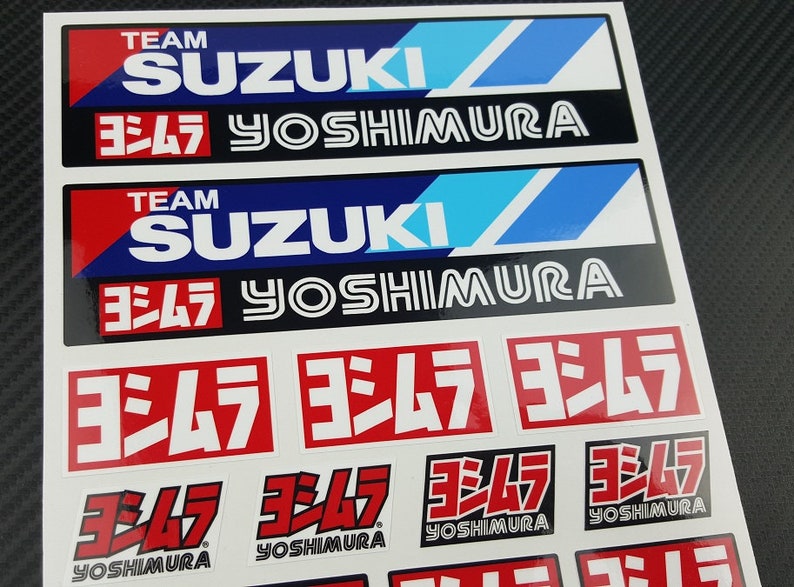 Motorcycle motorbike fairing helmet sticker labels bike graphics decals for team SUZUKI GSX-R 600 750 1000 gsxr Yoshimura Laminated item image