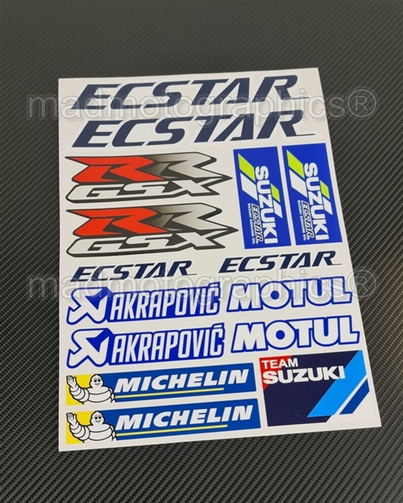 Bike motorbike fairing helmet stickers bike graphics decals for SUZUKI GSX-RR Ecstar group MotoGP Factory Racing gsxr Laminated image
