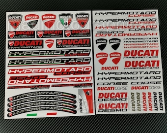 2 Parts motorcycle fairing helmet stickers race track bike graphics decals for DUCATI Hypermotard 796 939 950 SP 1100 Laminated