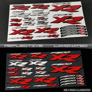 Reflecterende motorfietsstickers grafische kuipstickers voor BMW F900XR Motorrad rood gelamineerd