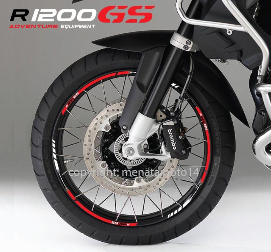 Motorcycle Wheel Stickers Decals Set Rim Tape Stripes R1200 GS Race