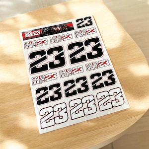 Luca Salvadori 23 stickers autocollants graphiques moto Ducati Corse laminé UV