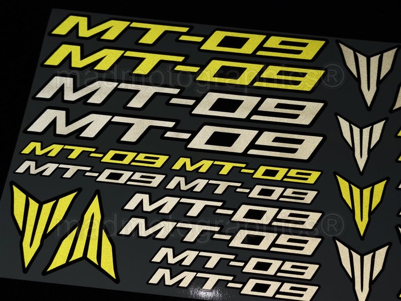 Mt07 Sticker Reflective Motorcycle Stickers Set Graphics Fairing Helmet Decals for ...