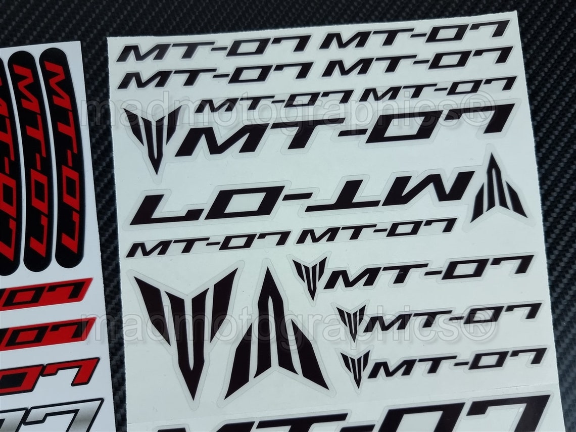 Mt07 Sticker Two Parts Motorcycle Fairing Helmet Stickers Motorbike Graphics Decals ...