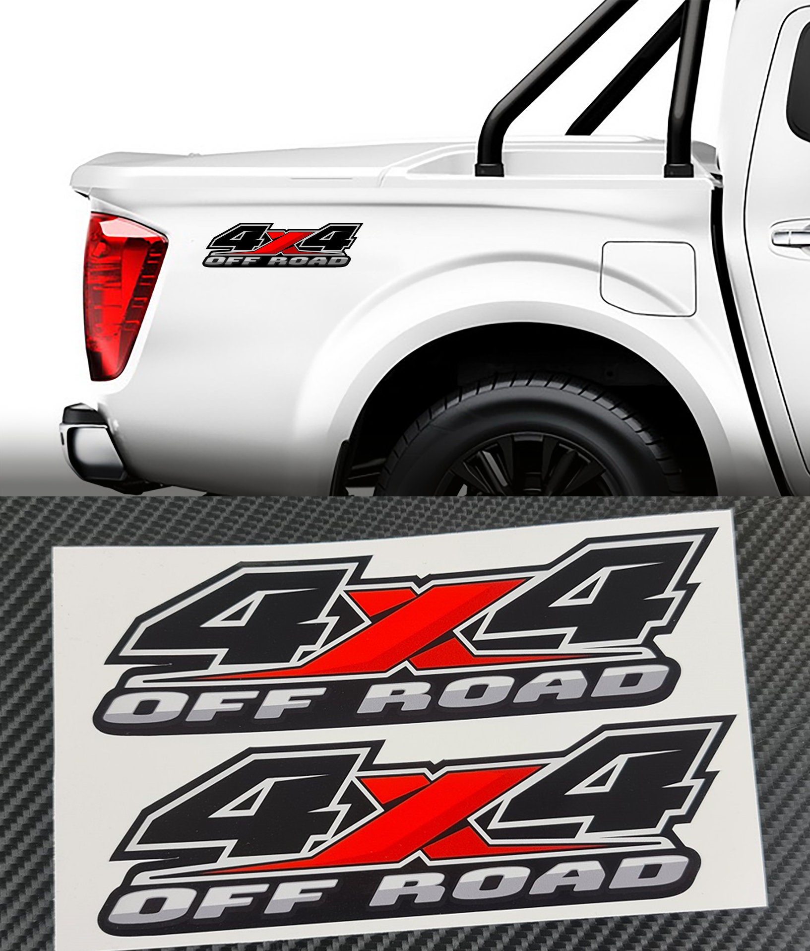 2x 4x4 Stickers Graphics for Pickup Truck Car Atv Utv Body Tail Decals ...