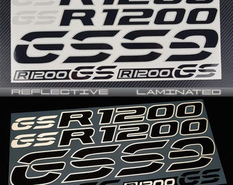 Reflective Motorcycle stickers graphics fairing decals for BMW R1200GS Adventure Motorrad Black Laminated