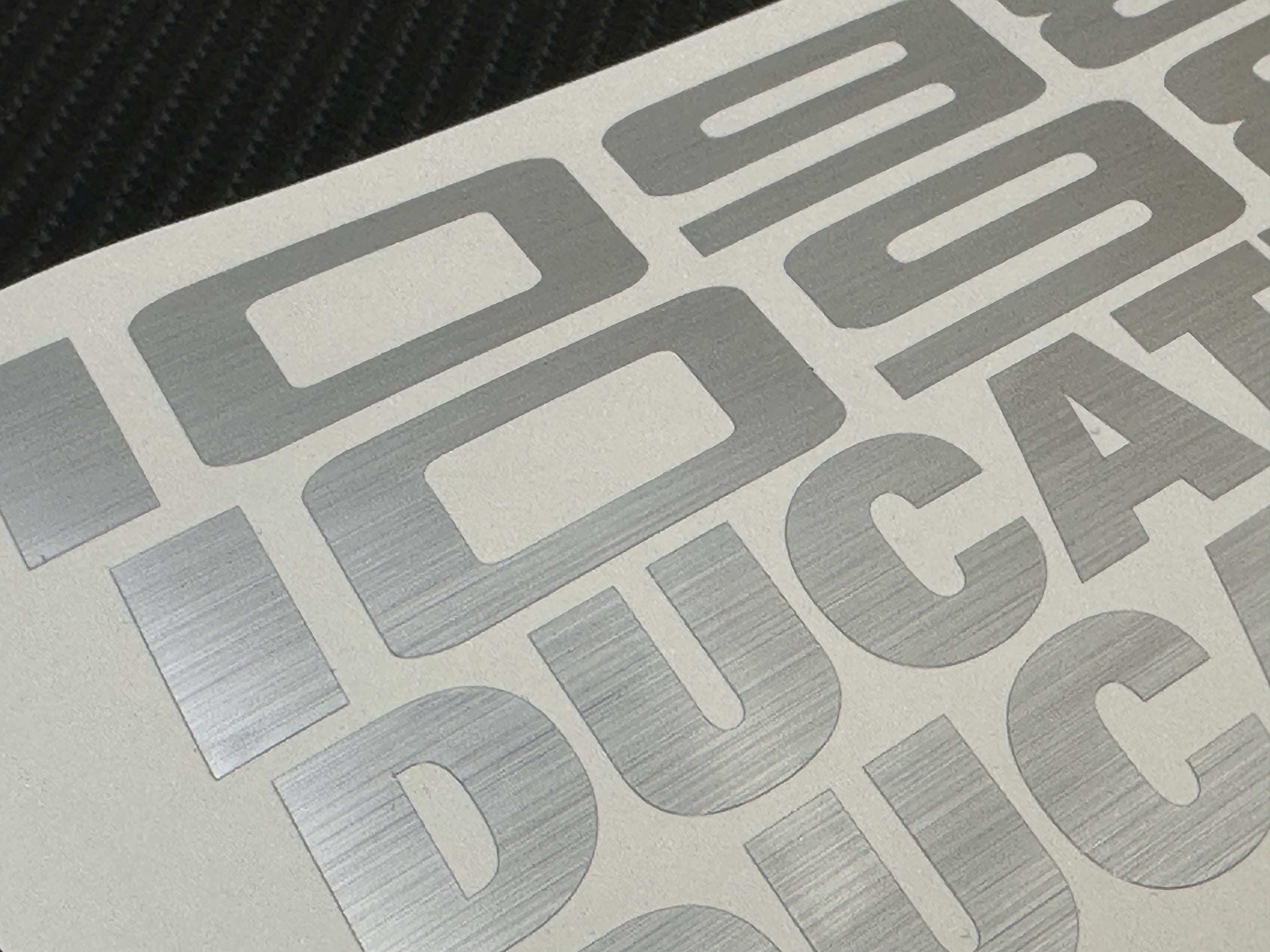1098 Sticker Ducati 1098 1098S Fairing Tank Decals: Brushed Aluminum OEM Style ...
