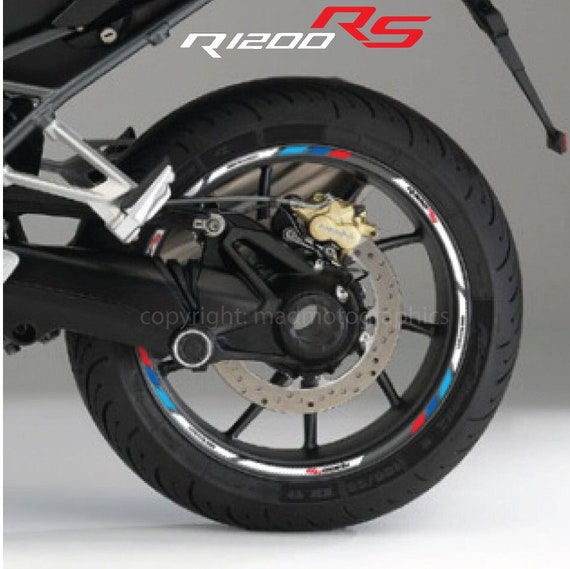 Motorcycle Wheel Stickers Decals Set R1200 RS Rim Tape Stripes Race  Motorbike for BMW R1200RS Motorrad Laminated Motorsport 
