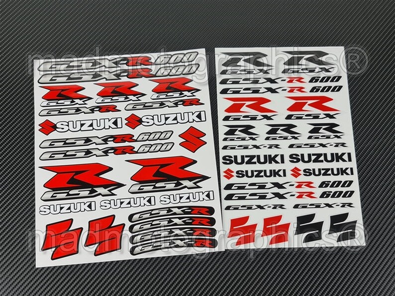 2 Parts motorcycle fairing helmet stickers race course bike graphics decals for SUZUKI GSX-R600 gsxr 600 Red Blue gsx-r Laminated item image
