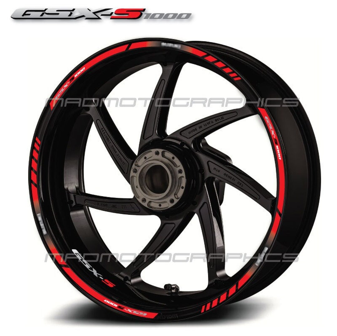 Motorcycle Wheel Stickers Graphics Decals Rim Tape Stripes Motorbike ...