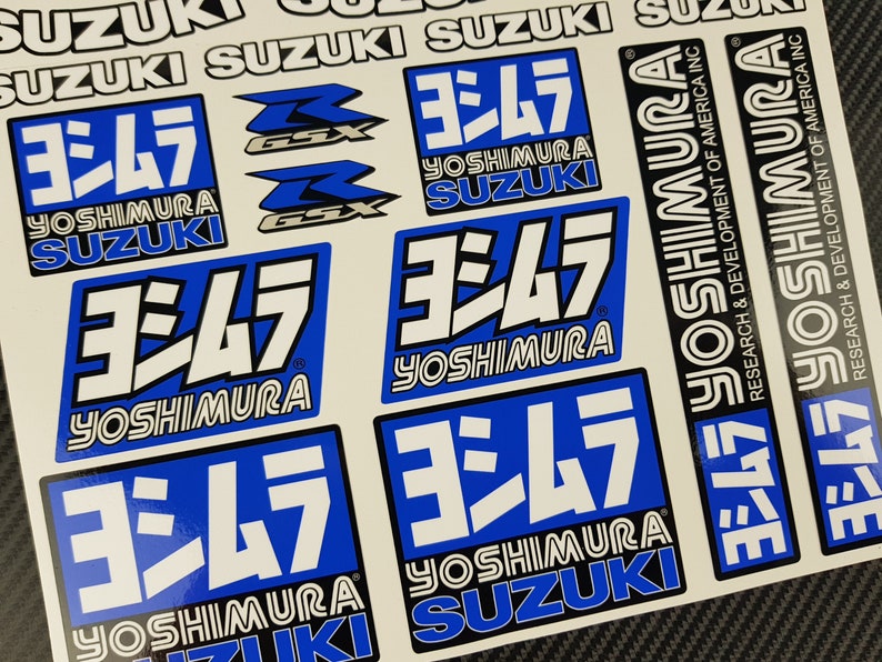 Motorcycle motorbike fairing helmet stickers bike graphics decals for SUZUKI GSX-R 600 750 1000 gsxr Yoshimura Laminated image