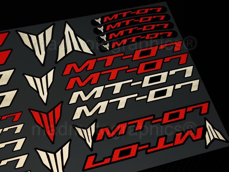 Mt07 Sticker Reflective Motorcycle Stickers Graphics Fairing Decals for YAMAHA MT07 ...