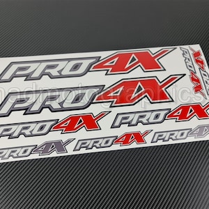 PRO4X for Nissan Navara reflective stickers set pickup truck body tail decals Pro 4X Reflective Laminated Red