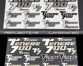 Reflective Motorcycle stickers graphics fairing decals for YAMAHA Tenere 700 Grey Laminated