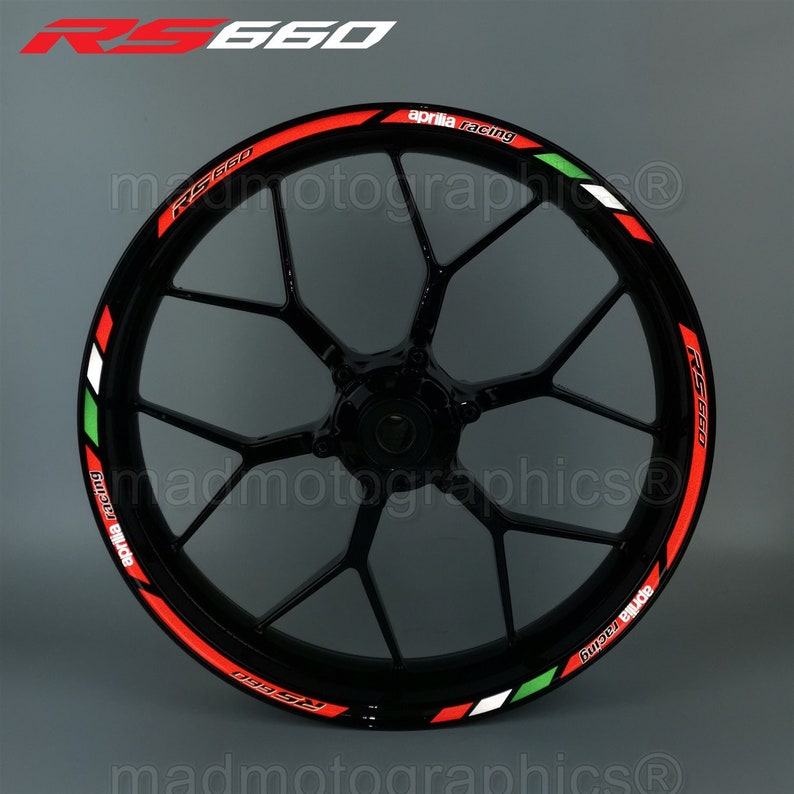 Red Rim Stickers Reflective Motorcycle Wheel Stickers Decals Rim Tape Stripes Motorbike ...