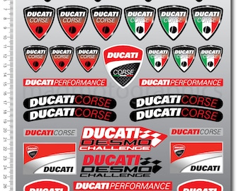 Motorcycle motorbike fairing helmet stickers bike graphics decals for Ducati Corse Panigale Multistrada Diavel Monster Supersport Laminated