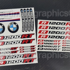 2 onderdelen motorrijwiel kuip helm stickers racebaanfiets graphics decals voor BMW R1200RT R1200 RT Motorrad Gelamineerd