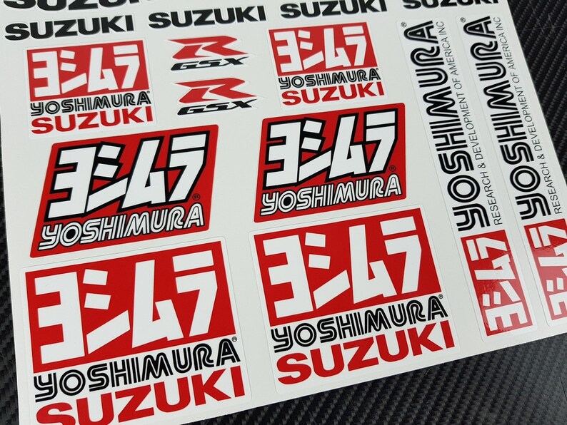 Motorcycle motorbike fairing helmet stickers bike graphics decals for SUZUKI GSX-R 600 750 1000 gsxr Yoshimura Laminated image