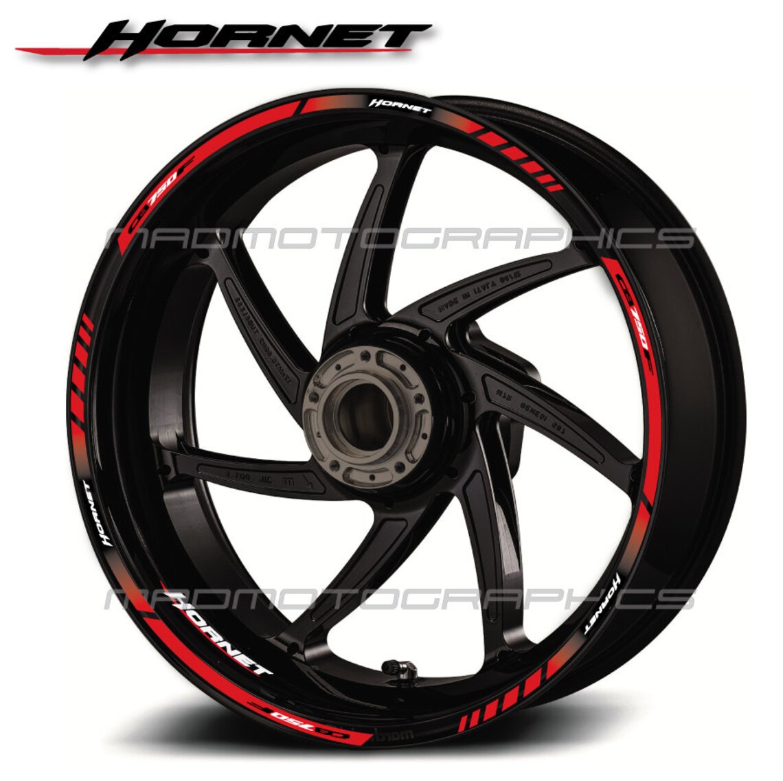 Motorcycle Wheel Stickers Graphics Decals Rim Tape Stripes Motorbike ...