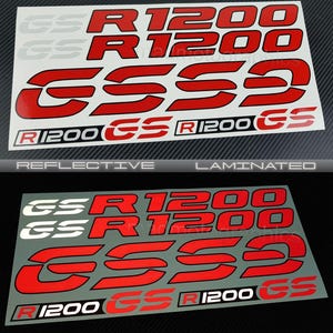 Reflective Motorcycle stickers graphics fairing decals for BMW R1200GS Adventure GS Motorrad Red Laminated