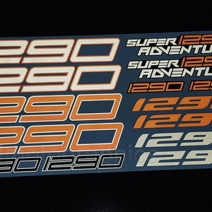 Reflective Motorcycle stickers set graphics fairing panniers helmet decals for KTM 1290 Super Adventure Orange Laminated