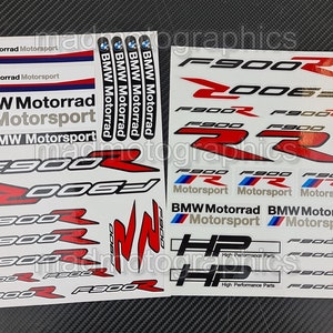 2 onderdelen motorrijwiel kuiphelm stickers racebaanfiets graphics stickers voor BMW F900R f900 R Motorrad Motorsport gelamineerd