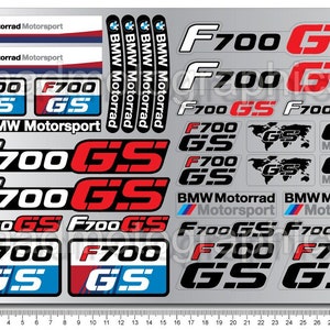 2 onderdelen motorrijwiel kuip helm stickers racebaanfiets graphics decals voor BMW F700GS f700 GS Motorrad Gelamineerd